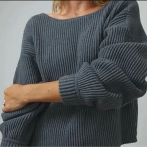 New Lunya Cozy Cotton Silk Reversible Pull Over size Large